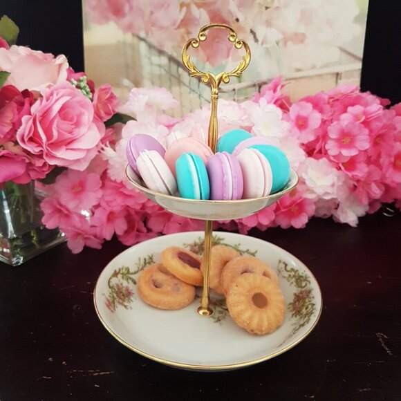 Handmade 2 Tier Limoges Candy Dish Trinket Jewelry Tray Tea Party Christmas Gift - Picture 10 of 12